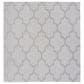 Safavieh Bermuda BMU804A 6"7" Square Ivory and Light Grey Indoor/Outdoor Area Performance Rug, , large