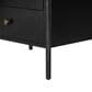 Four Hands Soto Metal 3-Drawer Nightstand in Black, , large