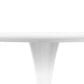Leisuremod LeisureMod Bristol Mid-Century Modern Round Dining Table with Wood Top and Iron Pedestal Base with Gloss Finish for Kitchen and Dining Room, , large