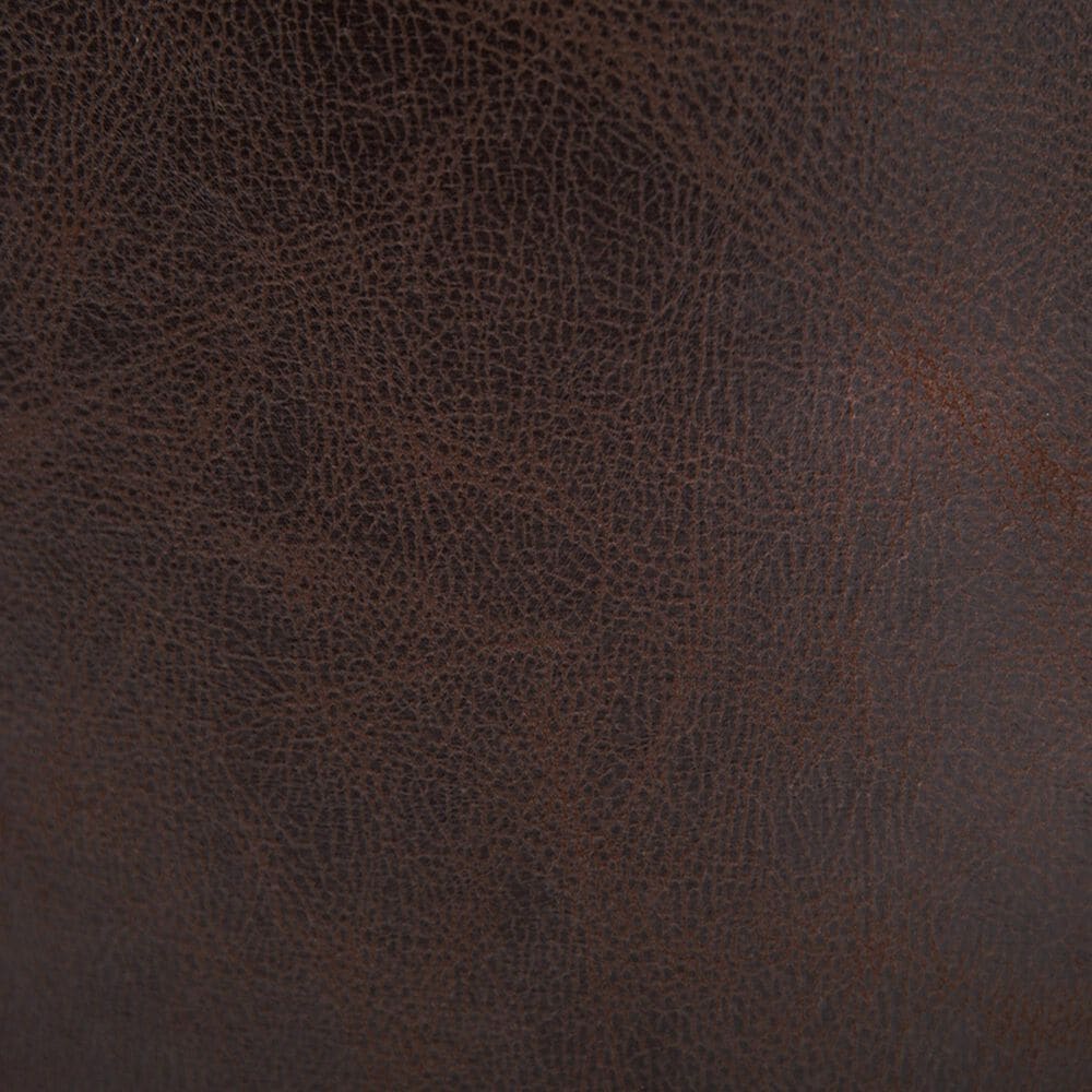 Regency Global Sourcing Knight 28" Round Storage Ottoman in Brown Faux Leather, , large