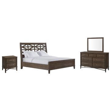 Hawthorne Furniture Preston 4-Piece King Bedroom Set in Weathered Vintage Oak, , large