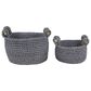 Maple and Jade Bohemian Storage Basket in Grey (Set of 2), , large