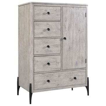 Riva Ridge Zane 5-Drawer Chiffarobe in Parchment and Matte Black, , large