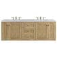 James Martin Vanities Laurent 72" Double Bathroom Vanity in Light Natural Oak with 3 cm Carrara White Marble Top and Rectangular Sinks, , large