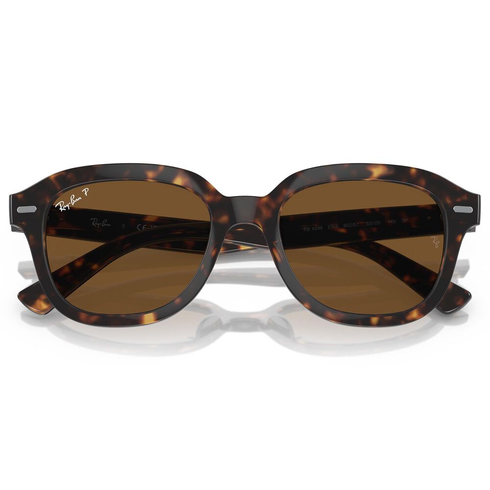 Ray-Ban Erik Sunglasses with Brown Lenses in Polished Havana, , large