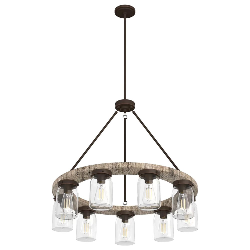 Hunter Devon Park 9-Light Chandelier in Onyx Bengal and Barnwood, , large