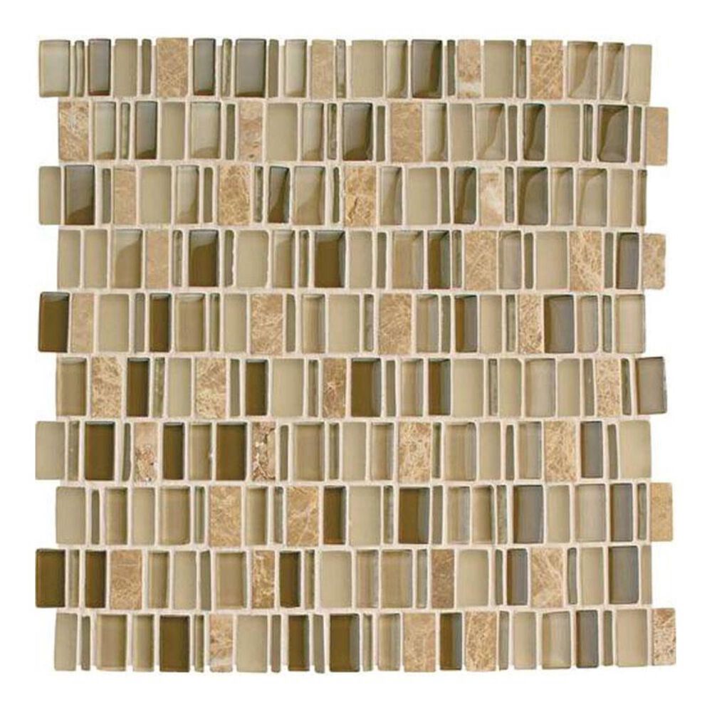 Dal-Tile Clio Mosaics Selene 12" x 12" Glass and Stone Mosaic Sheet, , large