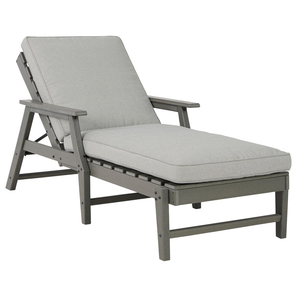Ashley Visola Chaise Lounge with Cushion in Gray, , large