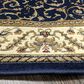 Radici USA Como 1599 Navy 5"3" Round Area Rug, , large