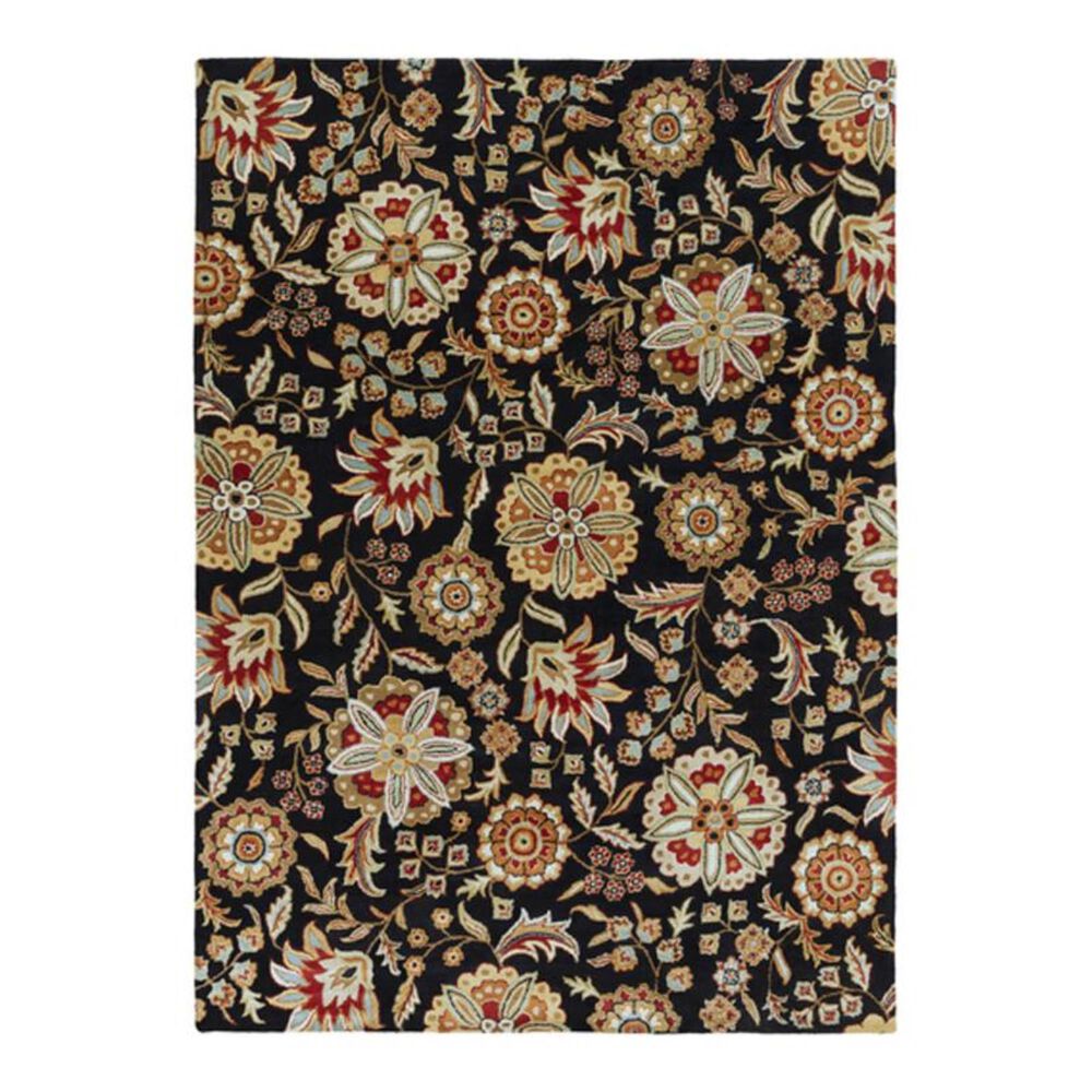 Surya Athena ATH-5017 8" x 11" Black/Garnet/Butter Area Rug , , large