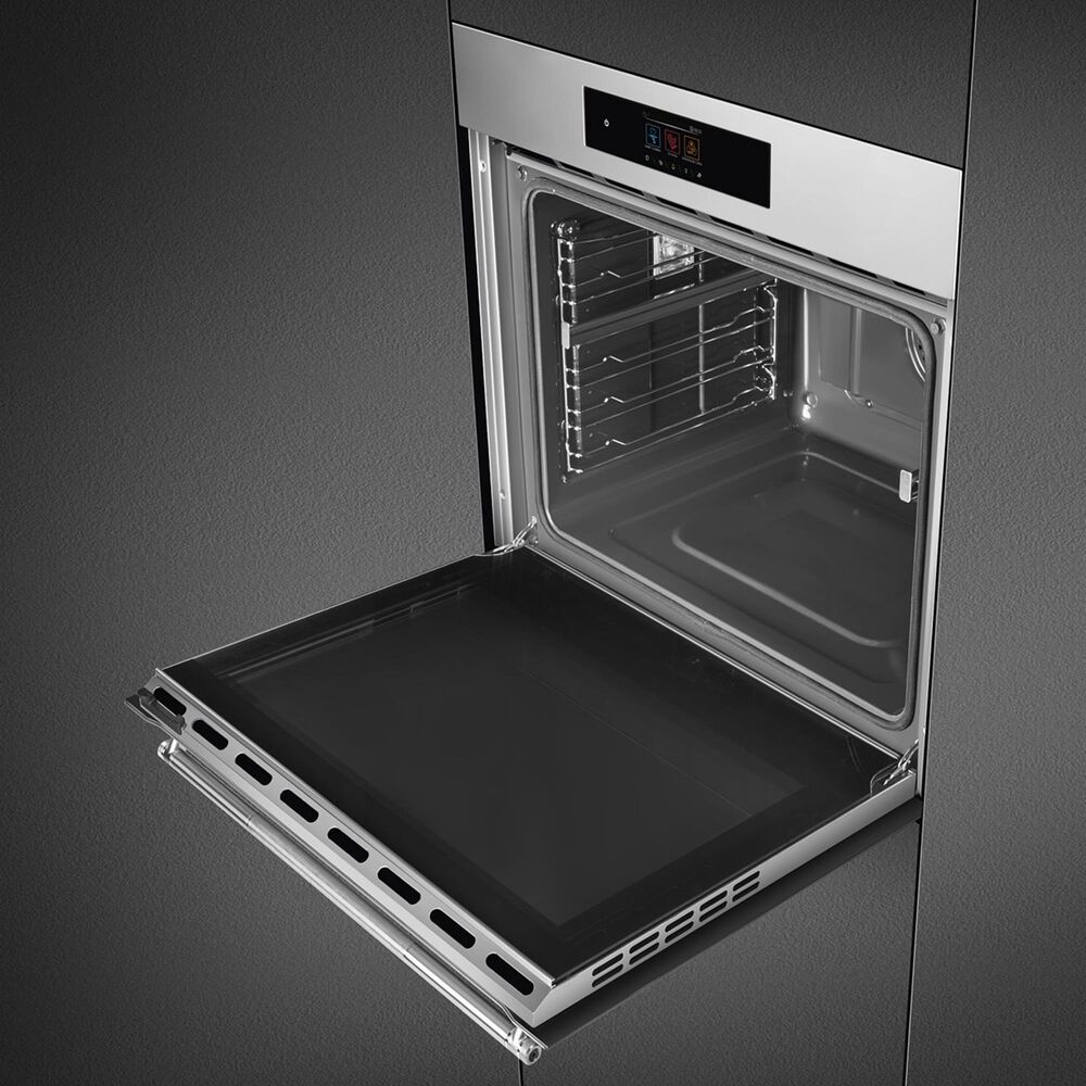 SMEG Classic 30" Single Electric Wall Oven with VivoScreen in Stainless Steel, , large