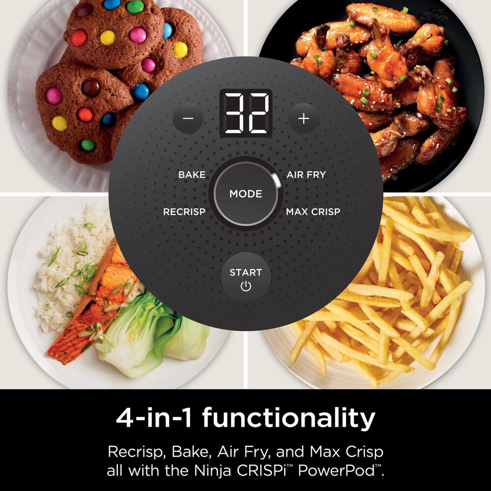 Ninja Crispi 4-In-1 Portable Glass Air Fryer Cooking System in Stone, , large
