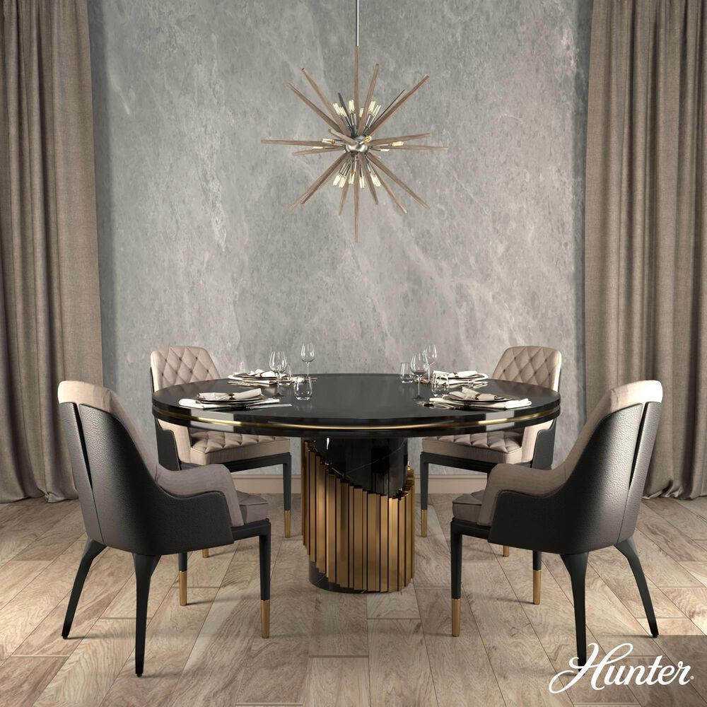 Hunter Jupiter Star 18-Light Pendant in Brushed Nickel, , large