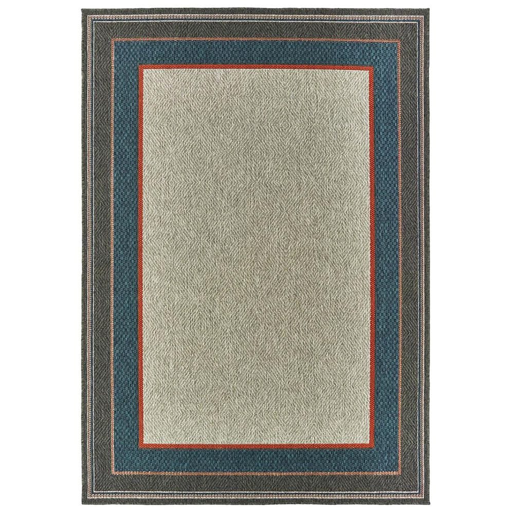 Oriental Weavers Latitude 8021L 5"3" x 7"3" Grey and Blue Area Rug, , large
