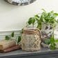 Maple and Jade 9" Decorative Indoor/Outdoor Candle Lantern with Rope Handle in Clear and Brown, , large
