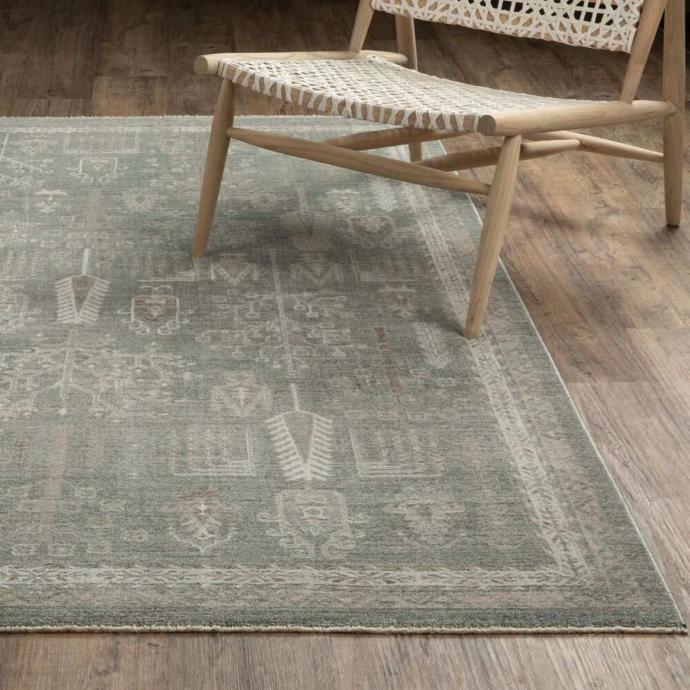 Oriental Weavers Keaton Green and Beige 3&#39;3&quot; x 5&#39; Area Rug, , large