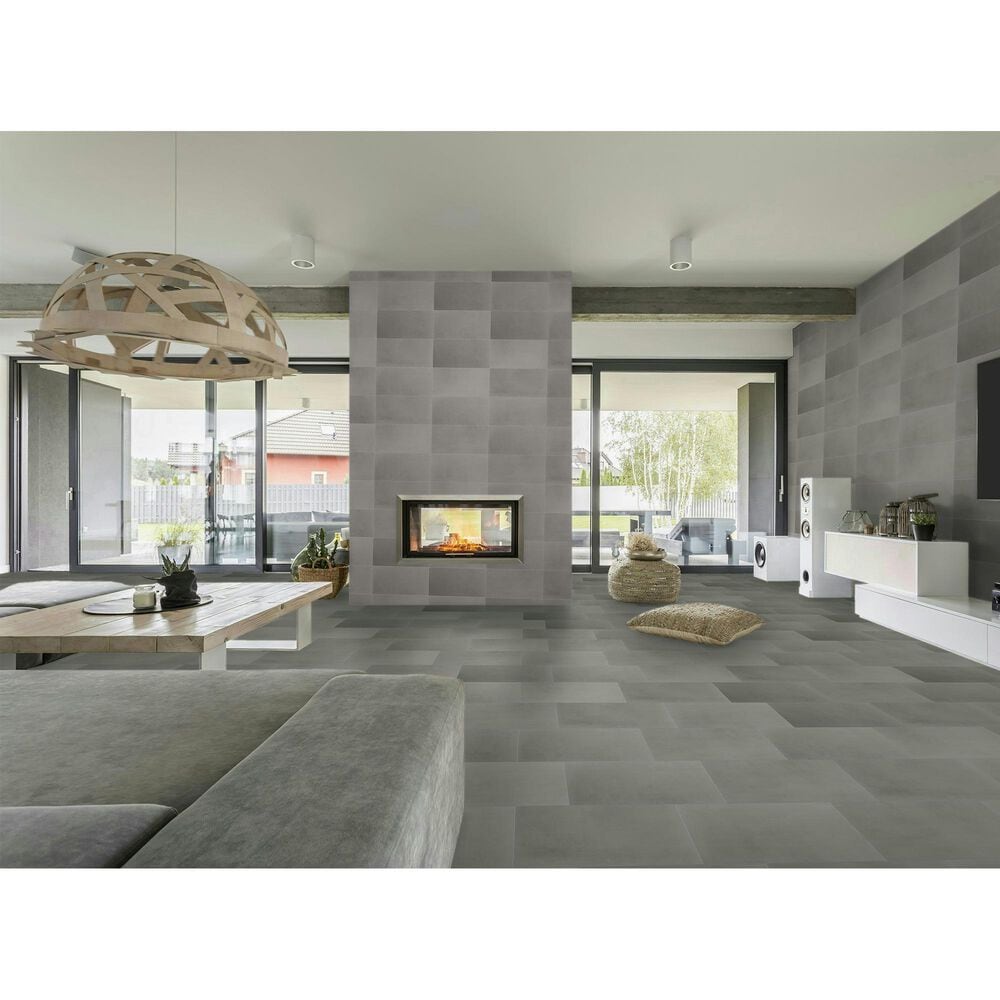 Marazzi Moroccan Gray 12&quot; x 24&quot; Porcelain Tile, , large