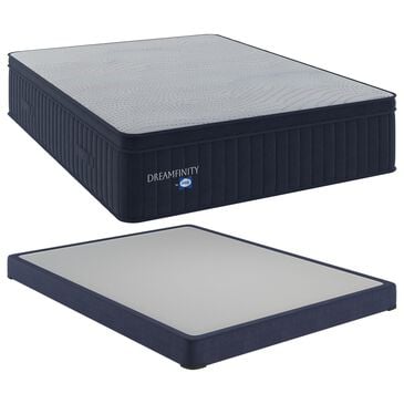 Dreamfinity by Sealy Select Medium Euro Top Queen Mattress with Low Profile Box Spring, , large