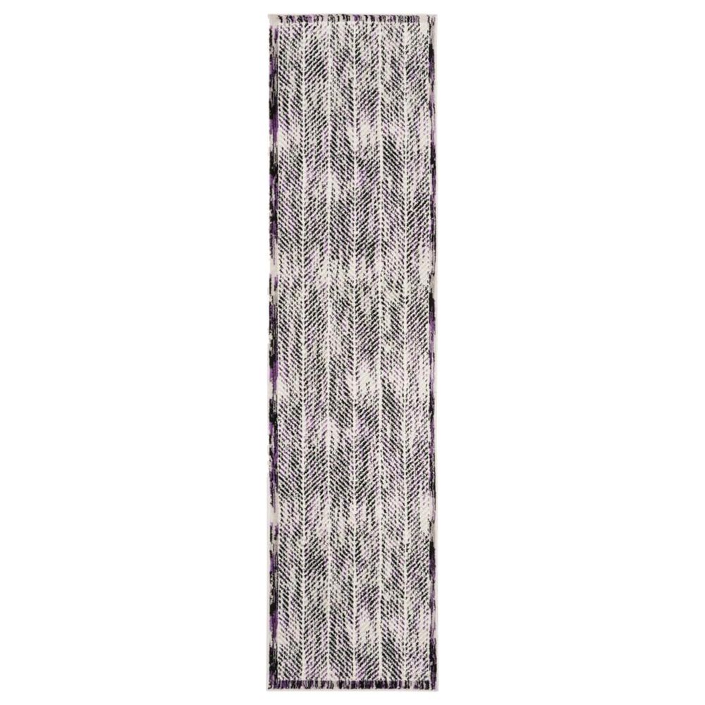 Safavieh Skyler SKY194R 2" x 8" Gray and Purple Scatter Rug, , large