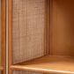Baxton Studio Paloma 1-Door Accent Cabinet with Shelves in Light Honey, , large