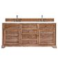 James Martin Vanities Savannah 72" Double Bathroom Vanity in Driftwood with 3 cm White Zeus Quartz Top and Rectangular Sinks, , large