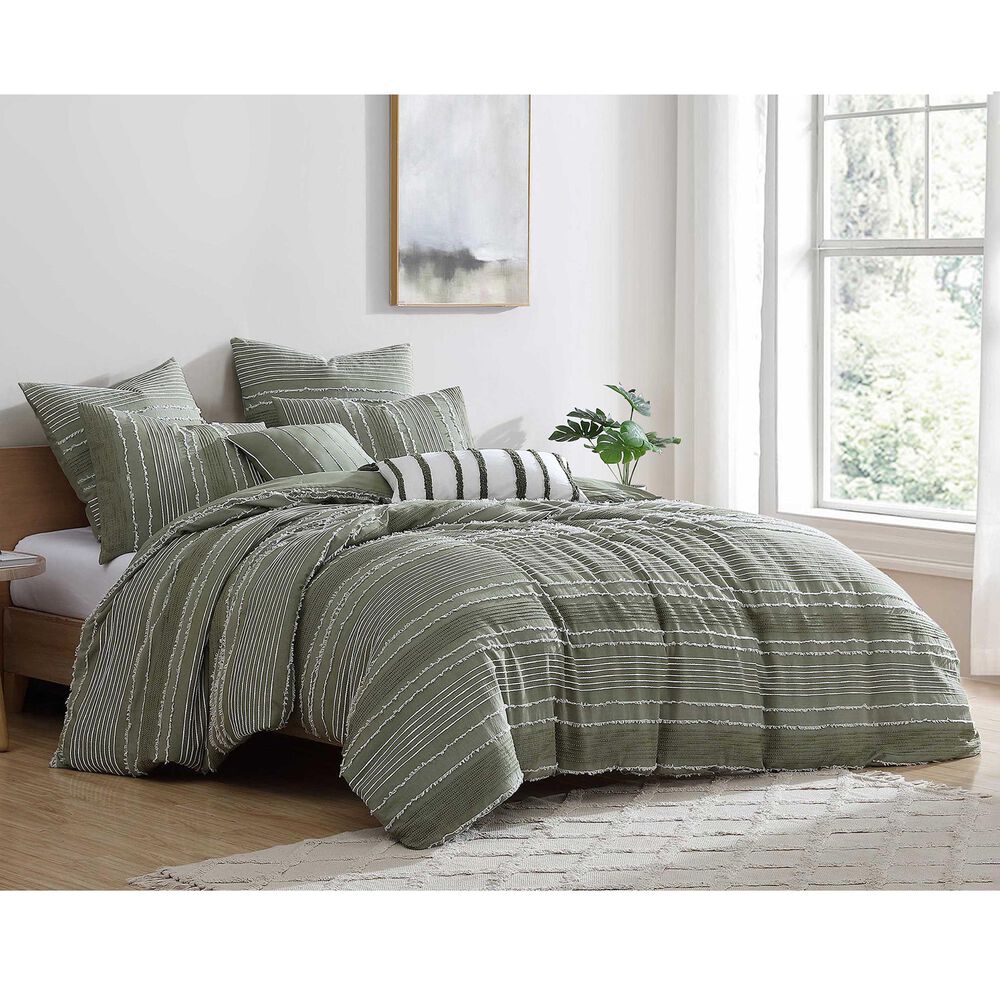 Hallmart Collectibles Hattie 5-Piece Queen Comforter Set in Sage, , large