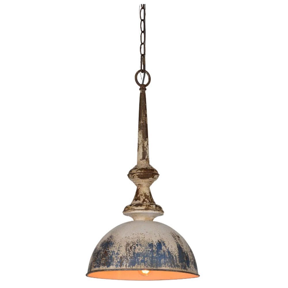 Southern Lighting Liza 1-Light Distressed Metal Pendant, , large