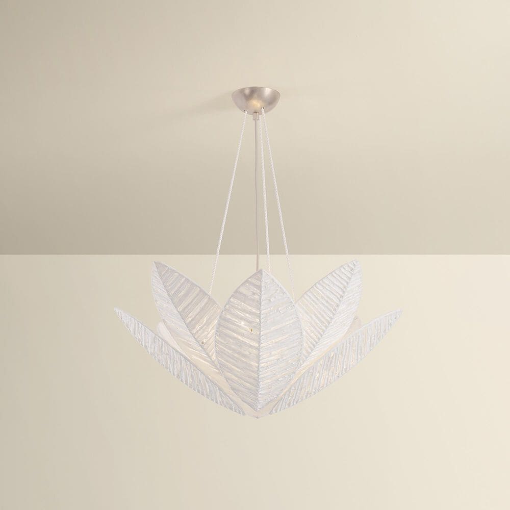 Troy Lighting Azores 3-Light Chandelier in Warm Silver Leaf, , large