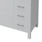 Lexora Home Jacques 84" Double Bathroom Vanity in White with 2 cm White Carrara Marble Top and Rectangular Sinks, , large
