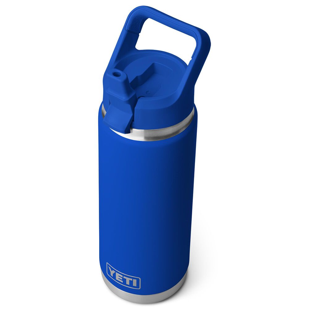 YETI Rambler 26 Oz Water Bottle with Color-Blocked Straw Cap in Royal Blue, , large