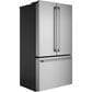 Cafe 23.1 Cu. Ft. Counter-Depth French Door Refrigerator Energy Star in Stainless Steel with Brushed Stainless Handles, , large