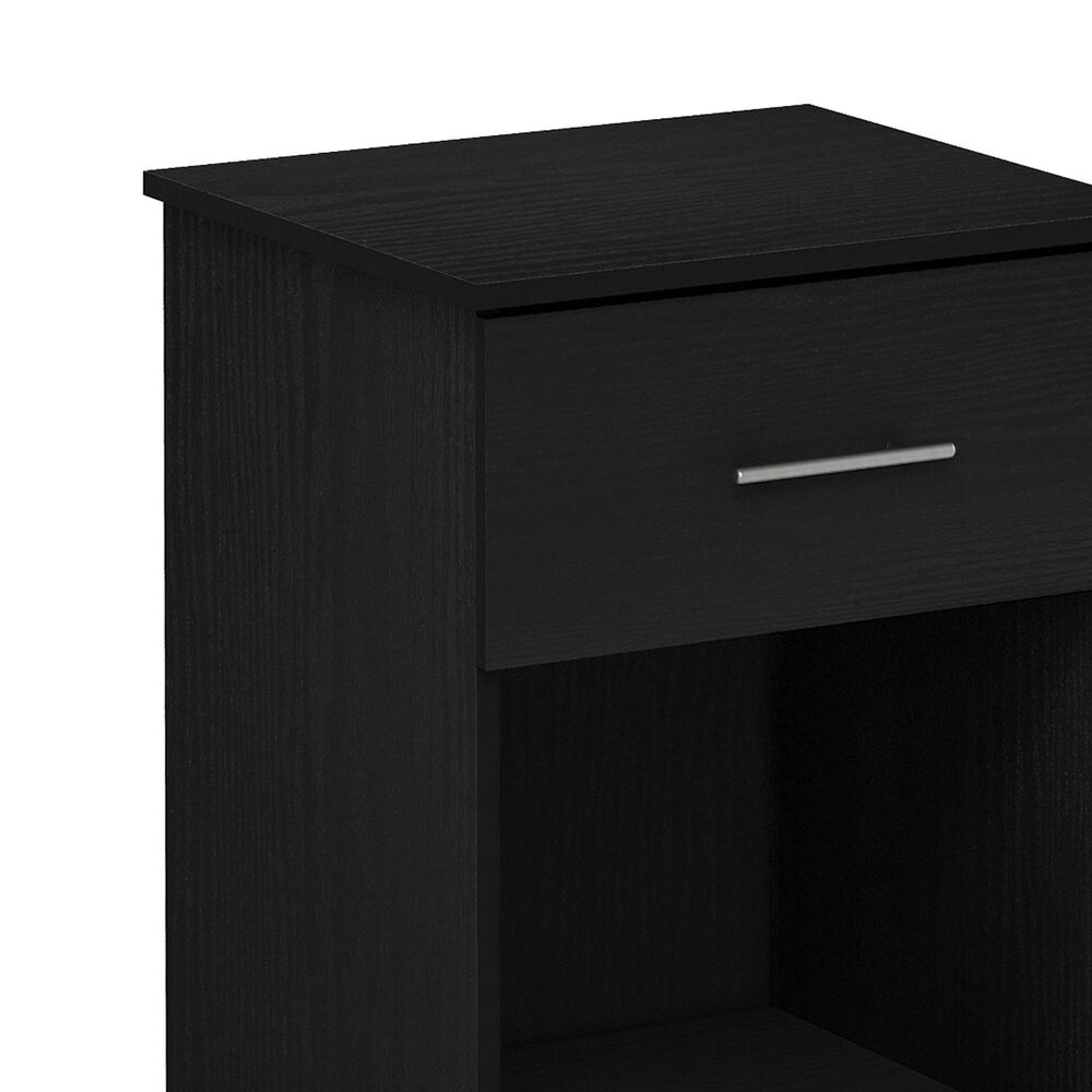 HOMLUX 1-Drawer Modern Nightstand with Bar Handle in Americano, , large