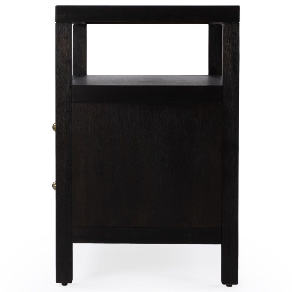 Butler Specialty Company Nora 2-Drawer Wide Nightstand with Open Shelf in Coffee Brown, , large