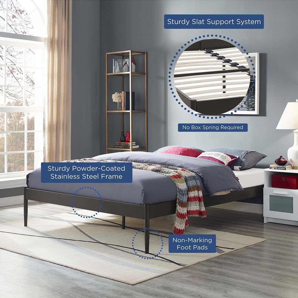Modway Elsie King Platform Bed Frame in Brown, , large