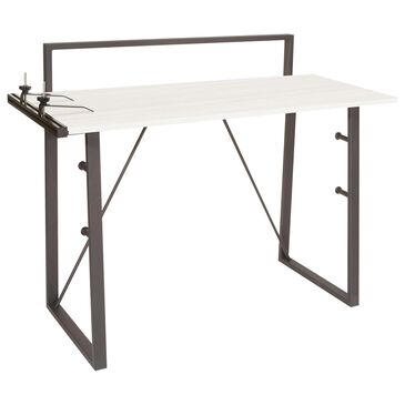 OSP Home Tinker Computer Desk in Light Gray and White, , large
