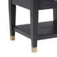 Steve Silver Yves 1-Drawer End Table in Rubbed Charcoal and Brushed Brass, , large