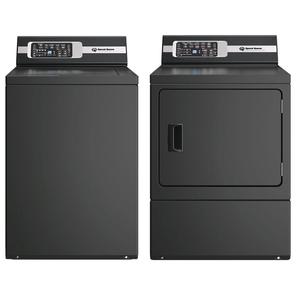 Speed Queen 3.2 Cu. Ft. Top Load Washer and 7.0 Cu. Ft. Electric Dryer Laundry Pair in Black, , large