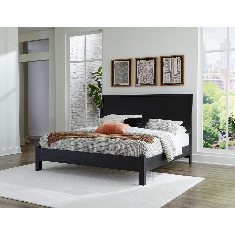 Ashley Danziar King Panel Headboard in Matte Black, , large