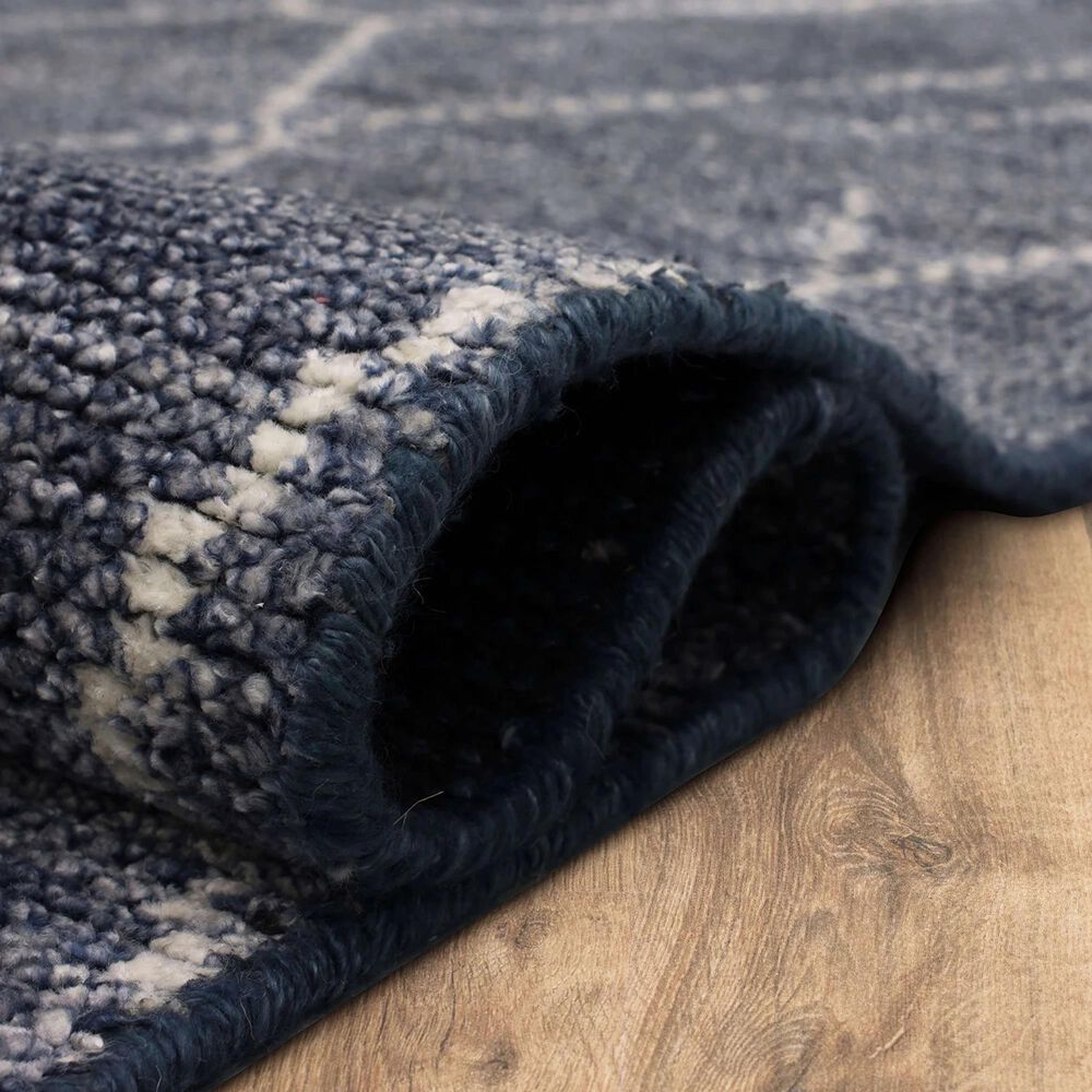 Karastan Tangier RG192-3259 4&#39; x 6&#39; Spartel Blue Steel Area Rug, , large