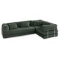 Jaxx Unsofa 2-Piece Modular Right Facing L-Shaped Sectional in Forest Dark Green, , large
