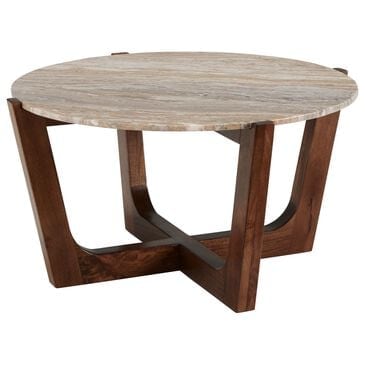 Ashley Tanidore Round Cocktail Table in Warm Brown, , large