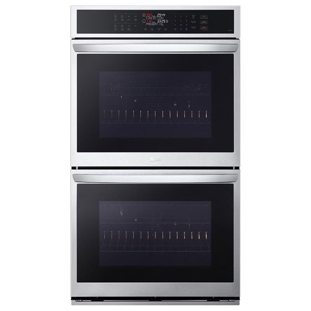 LG 30" Double Wall Oven with Convection and Air Fry in Stainless Steel, , large