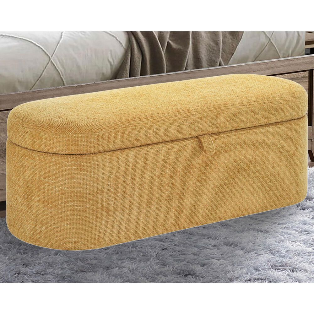 Crown Mark Philipa Storage Bench in Gold, , large