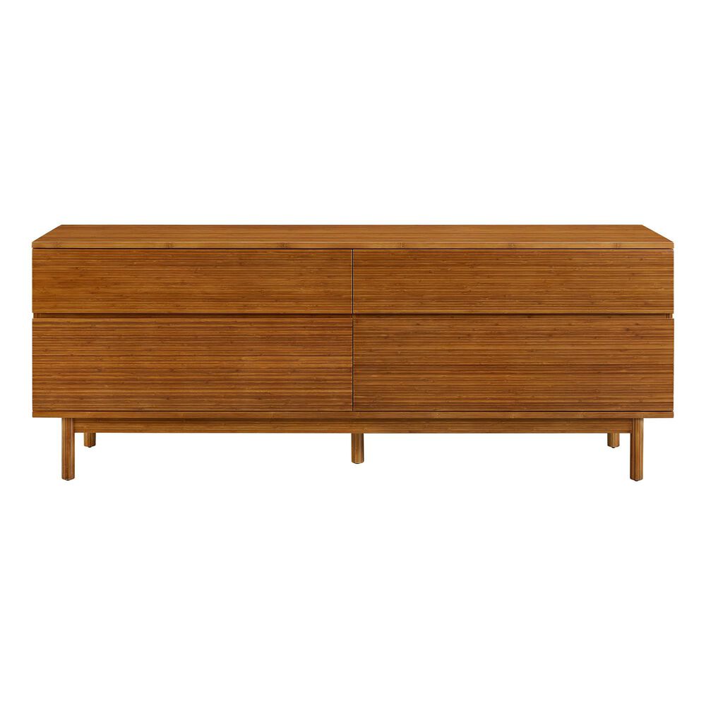 Natural Bamboo Furnishings 4 Drawer Double Dresser, , large