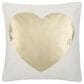 Safavieh Heart of Gold 16" Pillow in Gold and Beige, , large