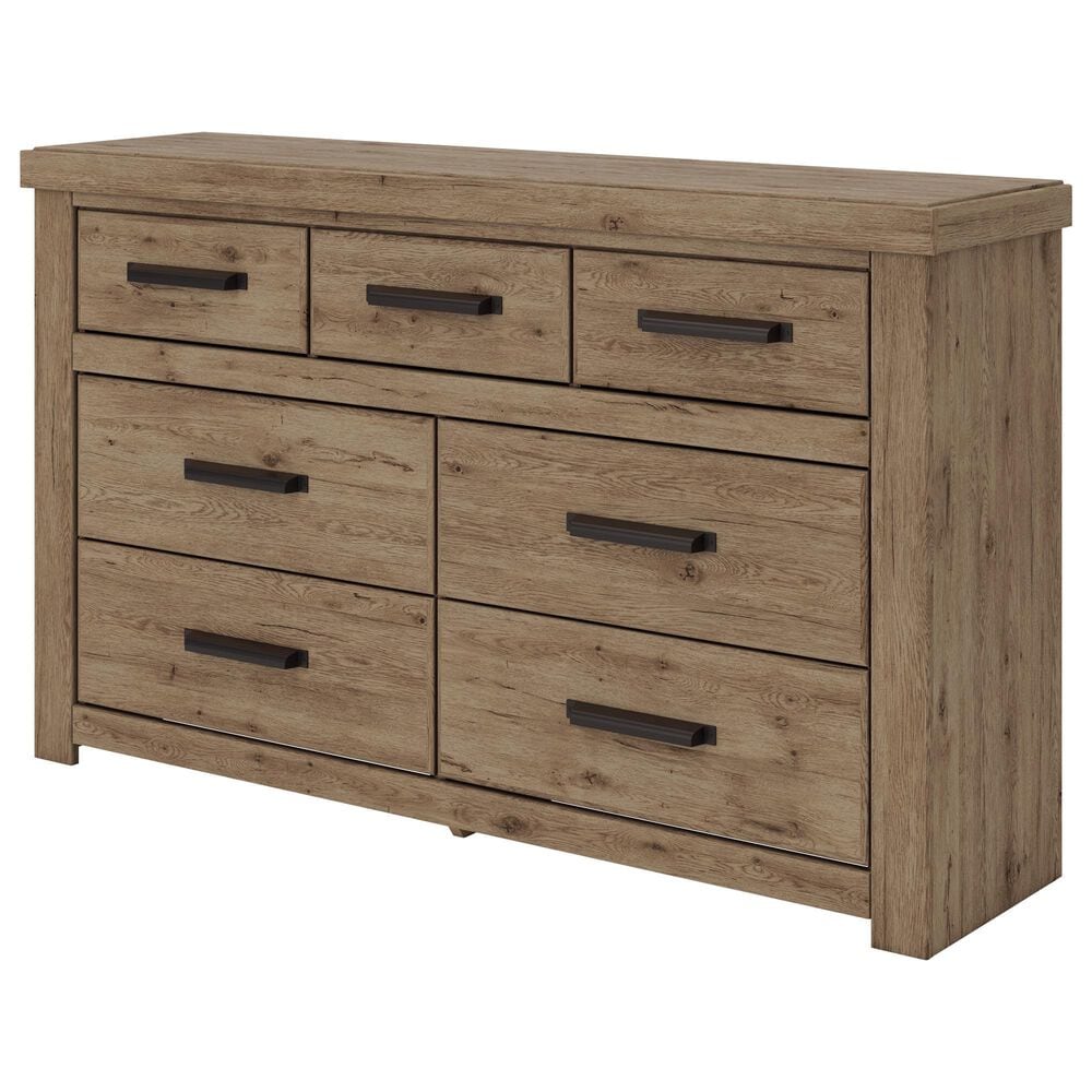 Ashley Oliandon 7-Drawer Dresser Only in Natural Rustic, , large