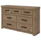 Ashley Oliandon 7-Drawer Dresser Only in Natural Rustic, , large