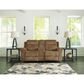Signature Design by Ashley Huddle Double Reclining Loveseat with Console in Nutmeg, , large