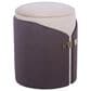 Rta Products Two-Toned Vanity Stool Storage Ottoman in Brown, , large