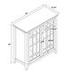 Linden Boulevard Largo Glassfront Double Door Cabinet in Gray, , large
